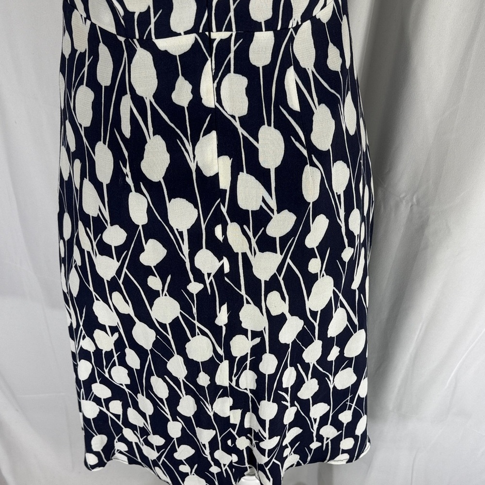 The Fold London  Navy and White Women's Midi Dress Size 6 - Picture 9 of 11